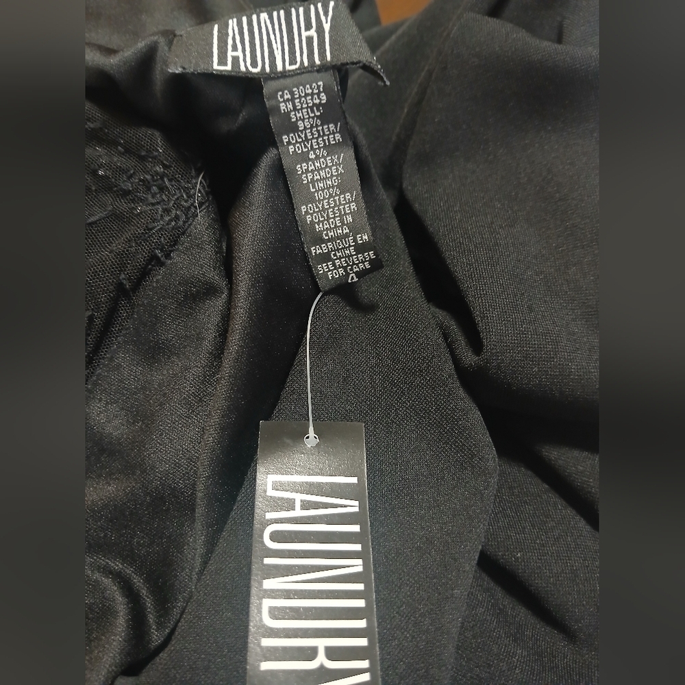 Laundry By Shelli Segal Black Beaded V-Neck Maxi Dress - Picture 14 of 16